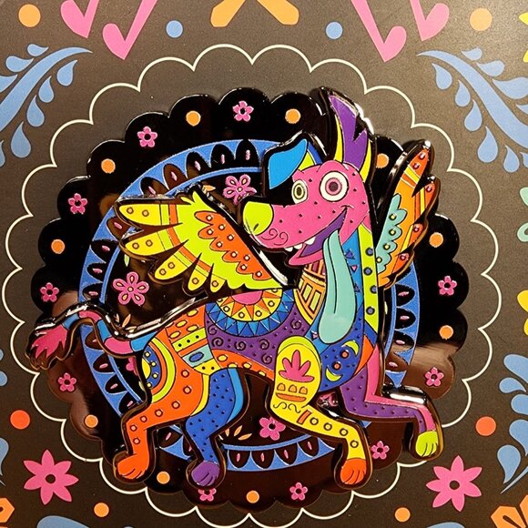 Loungefly Disney Pixar Coco Dante Dog Glow in the Dark LE Pin NEW - Picture 9 of 10